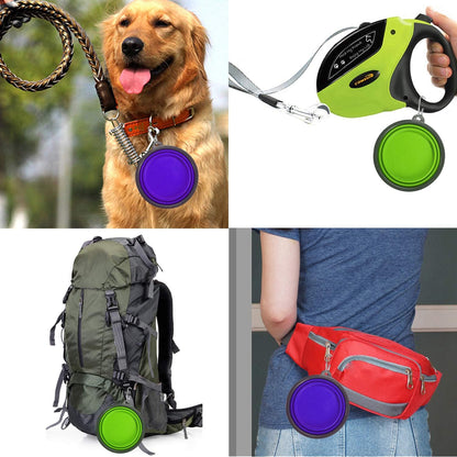 2-Pack Collapsible Dog Bowl, Foldable Expandable Cup Dish for Pet