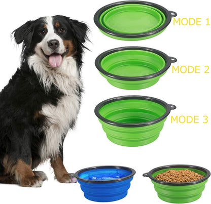 2-Pack Collapsible Dog Bowl, Foldable Expandable Cup Dish for Pet