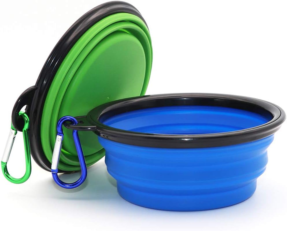 2-Pack Collapsible Dog Bowl, Foldable Expandable Cup Dish for Pet