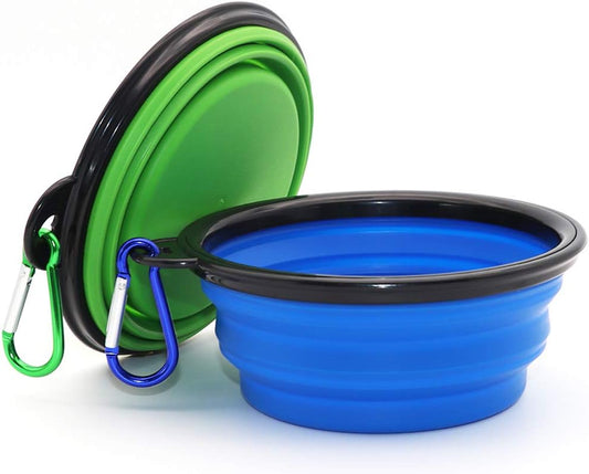 2-Pack Collapsible Dog Bowl, Foldable Expandable Cup Dish for Pet